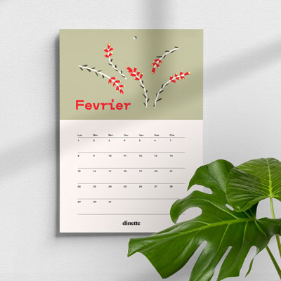 Calendrier encollé