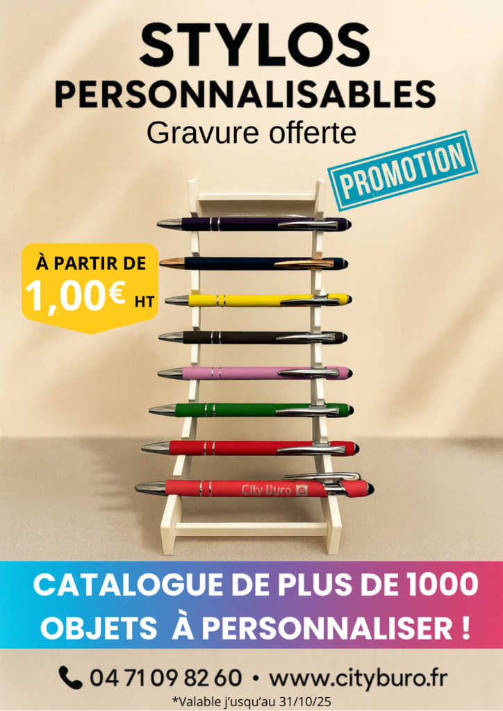 affiche stylos A4
